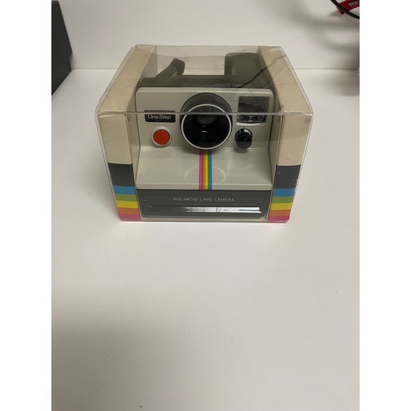 Vintage Polaroid OneStep Land Camera Rainbow Stripe SX-70 Film Camera in Box